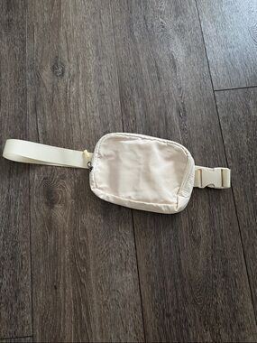Cream Crossbody Belt Bag - Minimal Everyday Pouch